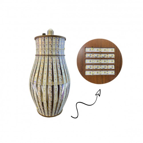 لامپ ال ای دی چوبی مدل خمره ای